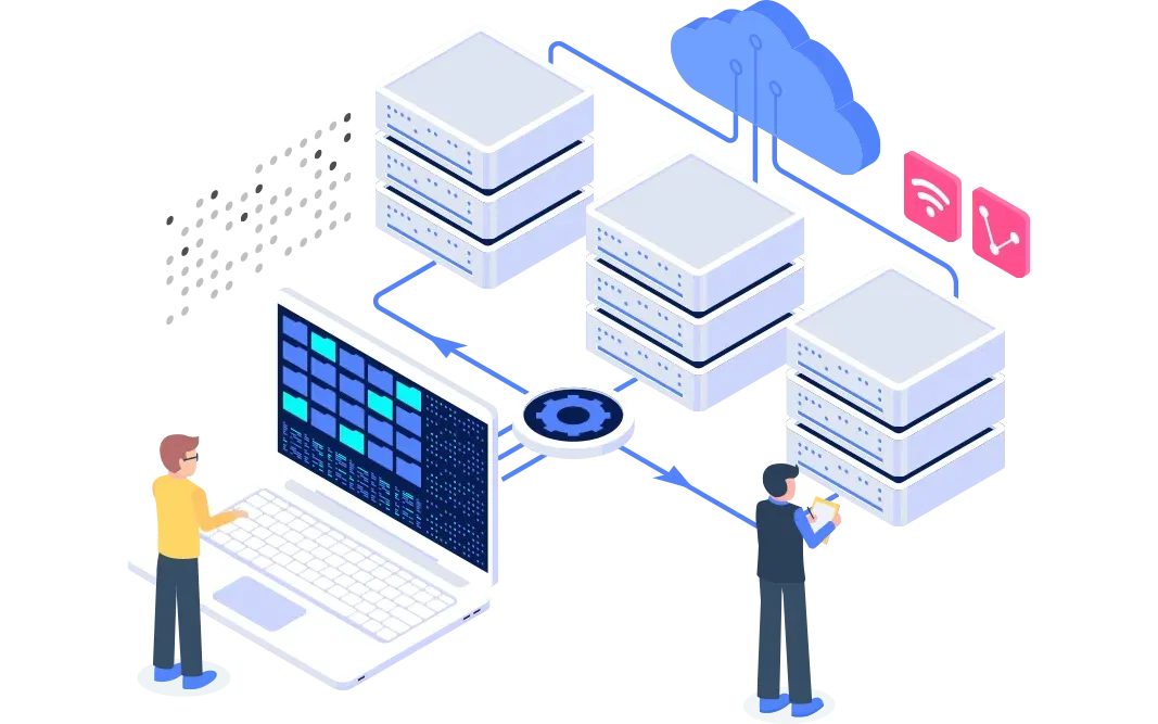Diagrammatic view representing multi-provider, multi-datacentre architecture with containerised workloads and replicated data.